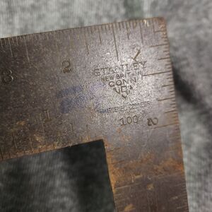 Vintage  Stanley No. 100 Metal 24” x 16”Carpenters Framing Square Made In USA